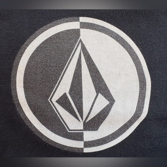 VINTAGE 00s Volcom Monochrome Logo Mens Tshirt M Medium - Picture 1 of 4
